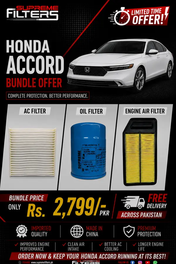Honda Accord Air Oil Cabin Filter (BUNDLE OFFER)