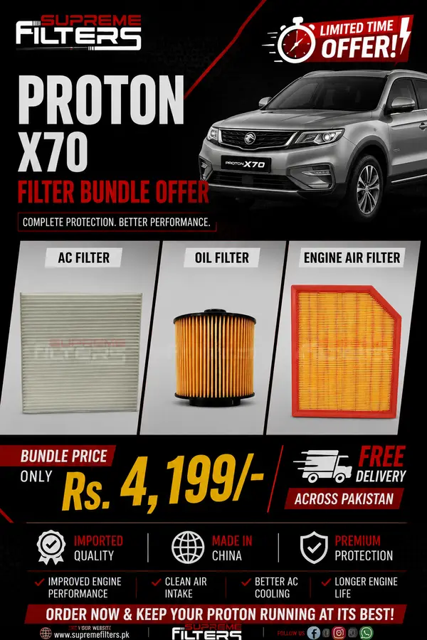 Proton X70 Air Oil Cabin Filter (BUNDLE OFFER) 