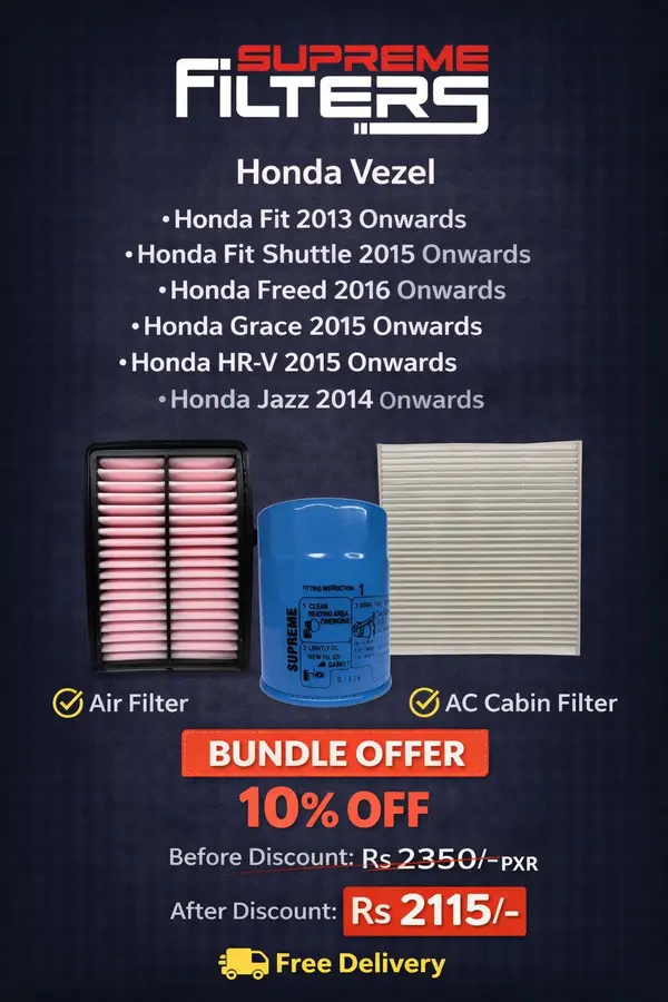 Honda fit , fit Shuttle, Freed, Freed Spike , insight , jazz Air Oil Cabin Filter (BUNDLE OFFER)