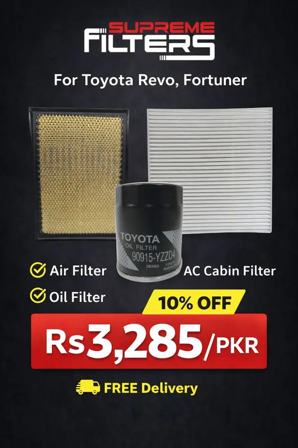 Toyota Fortuner Air Oil Cabin Filter (BUNDLE OFFER)