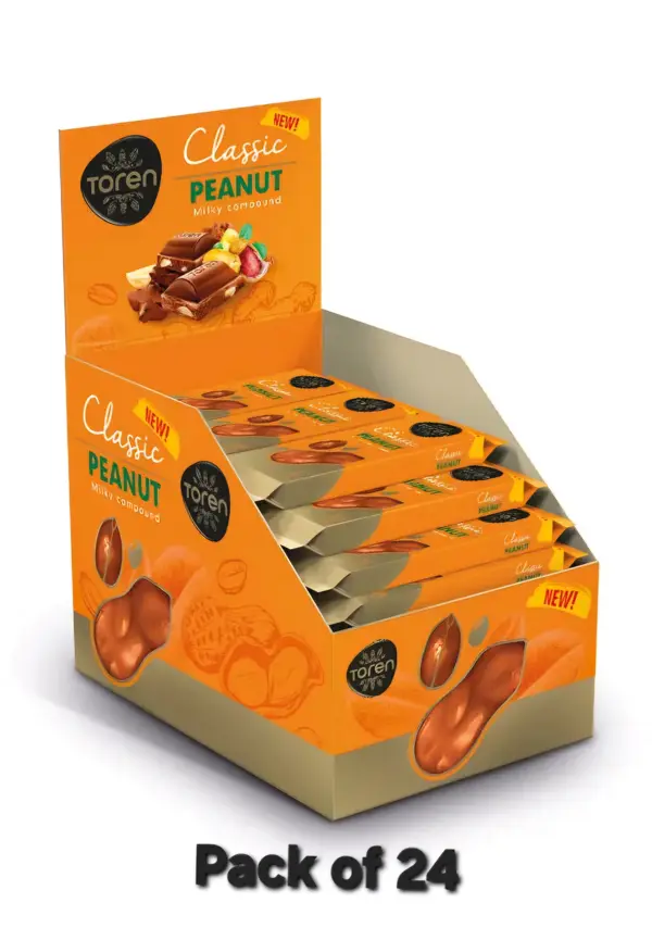 Toren Classic Peanut Milky Compound Chocolate Bar 45g Pack of 24