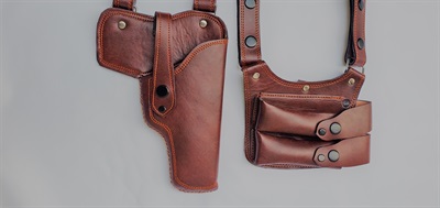 Gun Holster 9mm / 30 Bore High Quality Hand Stitched Leather