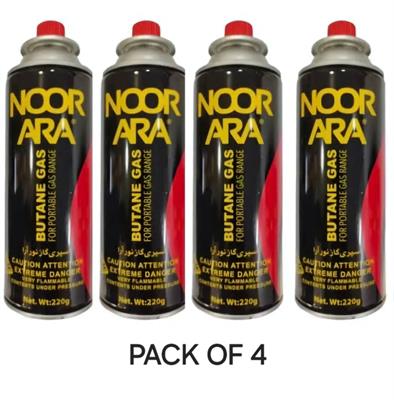 Noor Ara Butane Gas 220 gm Pack of 4