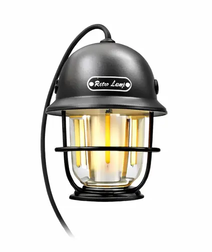 Portable Retro LED Camping Lantern – USB Rechargeable Vintage Hanging Light for Outdoor, Garden & Emergency Use
