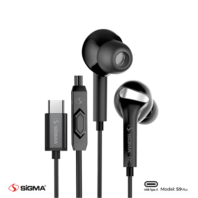 Sigma Ready to play Stereo In-ear Earphones with Mic – S9 Plus Type-C