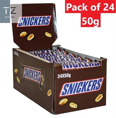 Snickers Chocolate 50g Bar, Pack of 24 