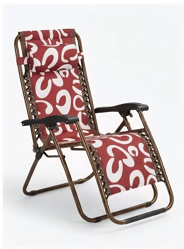 Foldable Outdoor Lounger - Portable Zero Gravity Recliner Chair