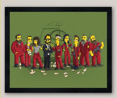 Money Heist Simpsons Cartoon