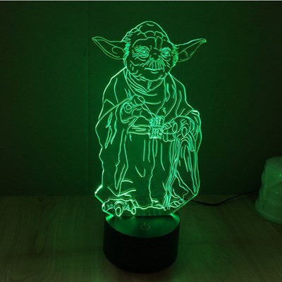 Star Wars Yoda 3d Lamp