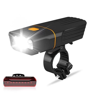 1500LM Professional Waterproof Front Light / Powerbank + Tail Light Combo
