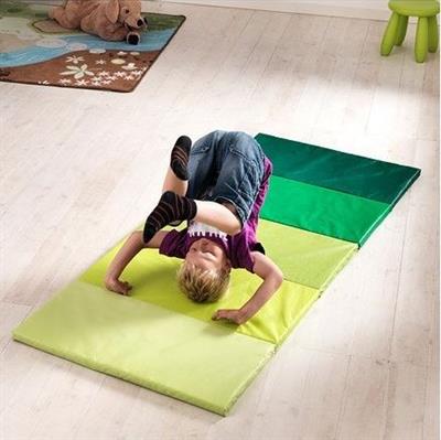 Folding gym mat, green, 78x185 cm