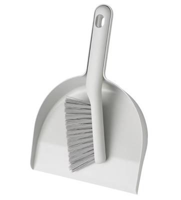 IKEA PEPPRIG Dust pan and brush, grey