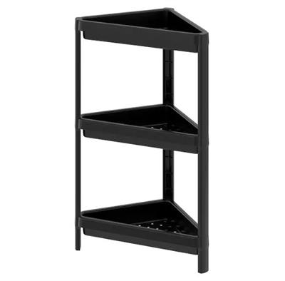 VESKEN Corner shelf unit, Black, 33x33x71 cm