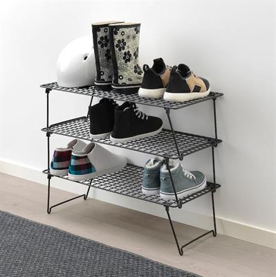 IKEA GREJIG Shoe rack, grey, 58x27x17 cm