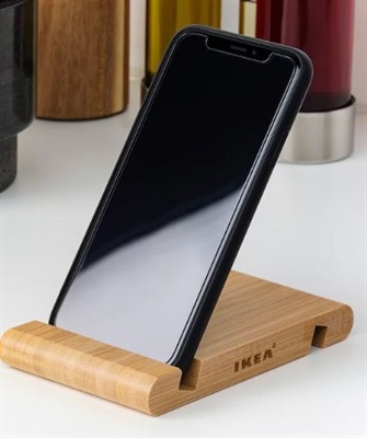 IKEA BERGENES Holder for mobile phone/tablet, bamboo