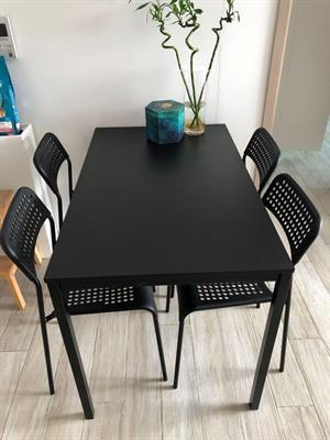 IKEA SANDSBERG Table, black 110x67 cm