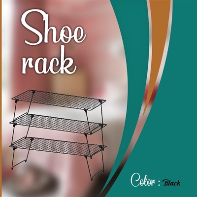 IKEA Shoe rack for 3 pairs of shoes 58x27 cm (Metallic/foldable)