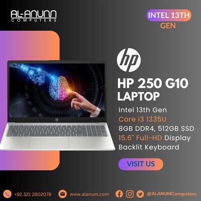 HP Notebook 250 G10, Ci3 13TH, 8Gb, 512GB SSD, 15.6" FHD, BL-K, Dos, Silver