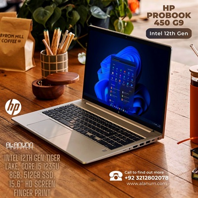 HP ProBook 450 G9, Ci5 12Th, 8GB, 512GB, 15.6" FHD, FP, Dos - Silver