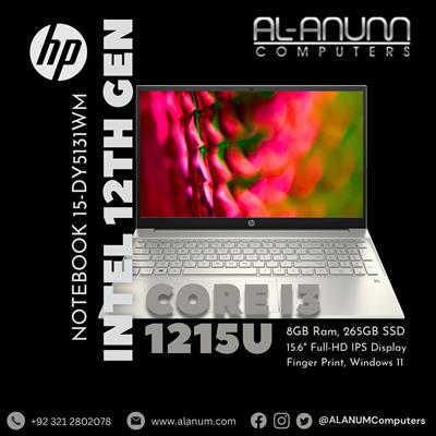 HP Notebook HP 15-DY5131WM, Ci3 12TH, 8Gb, 256GB SSD, 15.6" FHD IPS, FPR, W11, Silver