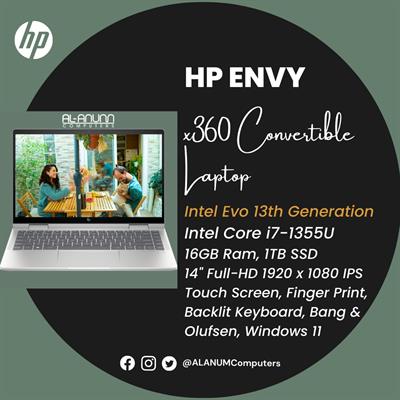 HP ENVY x360 Laptop 14-es0033dx, Ci7 13th, 16GB, 1TB SSD, 14" Full-HD IPS Touch, BL-K, W11, Silver
