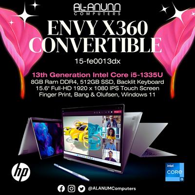 HP ENVY x360 15-fe0013dx, Ci5 13th, 8GB, 512GB, 15.6 FHD UWVA OLED TOUCH, BL-K, B&O, FPR, W11, Silver