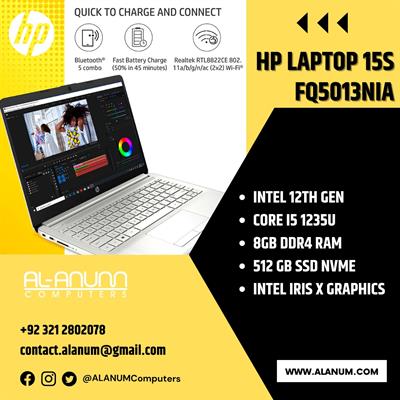 HP Notebook 15s-fq5013nia, Ci5 12TH, 8Gb, 512GB SSD, 15.6" HD, Dos, Silver