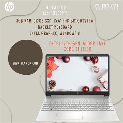 HP Notebook 15s-FQ5099TU, Ci7 12TH, 8Gb, 512GB SSD, 15.6" FHD IPS, BL-K, W11, Silver