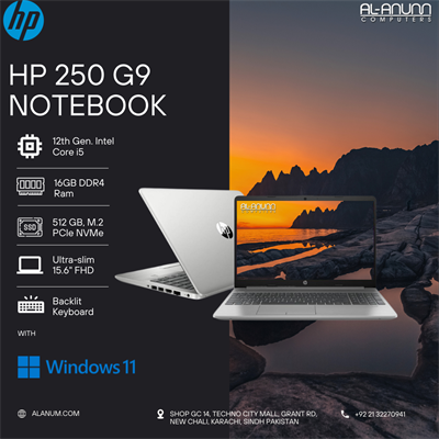 HP Laptop 250 G9, Ci5 12TH, 16Gb, 512GB SSD, 15.6" FHD, BL-K, FPR, W11, Ash Silver