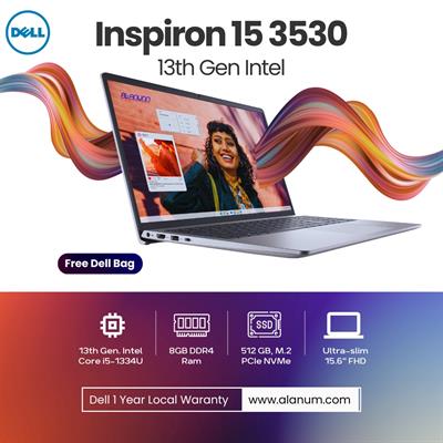 Dell Inspiron 3530, Ci5 13TH, 8GB, 512GB SSD, 15.6" Full HD, Dos, Silver