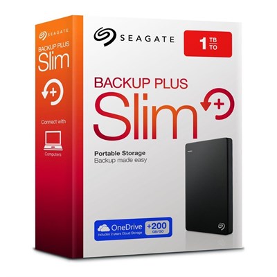 Seagate 1TB, Backup Plus, Slim Portable, Drive,USB 3.0 