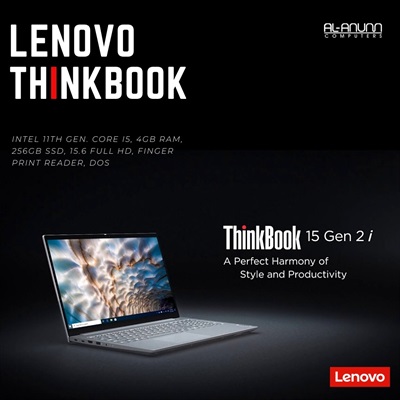 ThinkBook 15 G2, Ci5 11TH, 4GB, 256GB SSD, 15.6 FHD, FPR, DOS