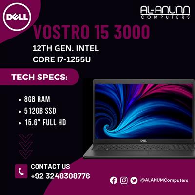 Dell Vostro 3520, CI7 12TH, 8GB, 512GB SSD, 15.6" FHD, Dos, Black