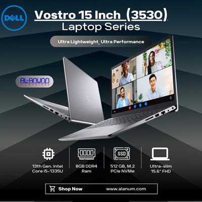 Dell Vostro 3530, CI5 13TH, 8GB, 512GB SSD, 15.6" FHD, Dos, Black