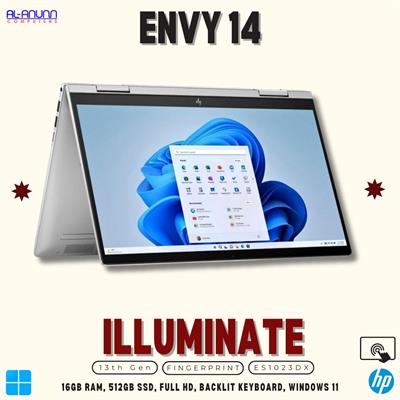 HP ENVY x360 Laptop 14-es1023dx, Core 7 150U 13th, 16GB, 512GB SSD, 14" Full-HD IPS Touch, BL-K, FPR, W11, Silver
