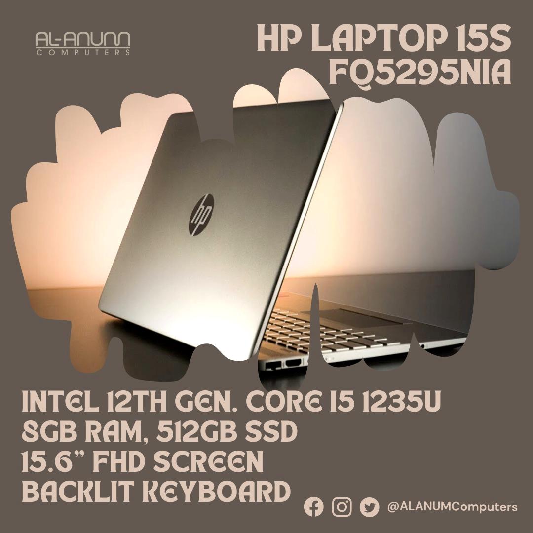 HP Notebook 15s-fq5295nia, Ci5 12TH, 8Gb, 512GB SSD, 15.6" FHD, BL-K, Dos, Silver