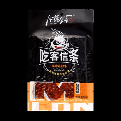 Asian Snacks - Seitan Strips - Spicy Wheat Gluten - Faux Meat - 80g - Barbecue Flavor - Vegetarian Jerky - Chinese Jerky