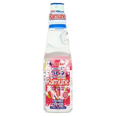 Japanese Snacks - Japanese Drinks - Ramune - Lychee Flavor - 200ml
