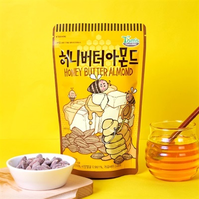 Korean Snacks - Coated Almonds - Honey Butter Almond - 210g