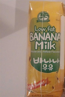 Korean Snacks - American Snacks - Banana Milk - Low Fat - 250ml 