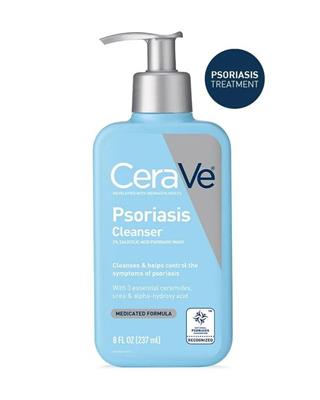 CeraVe Psoriasis Cleanser - Gentle Exfoliating Treatment for Psoriatic Skin