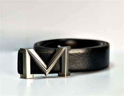 Black Textured M Logo High Quality Belt