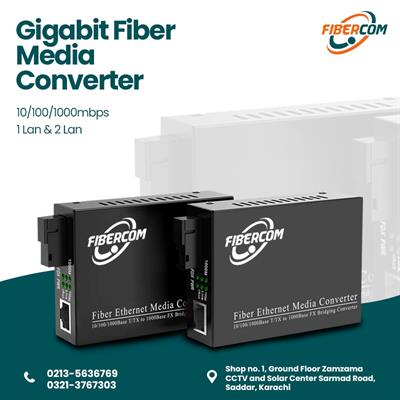1 Lan Giga Fiber Media Converter (Pair) 