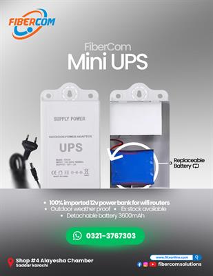 Mini ups/power bank for wireless routers