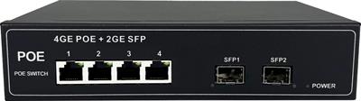 Fibercom 4 ports poe + 2sfp uplink