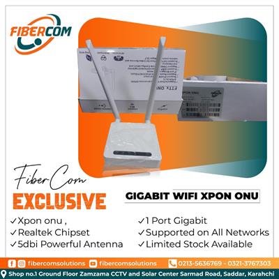 FiberCom Xpon gigabit wifi Onu 5dbi