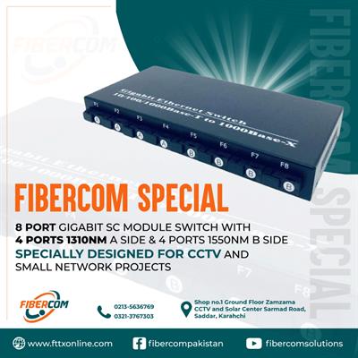 8 port 1000mbps fiber switch