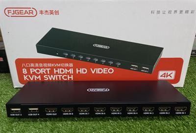 8 Port HDMI KVM Switch HD Video 4K