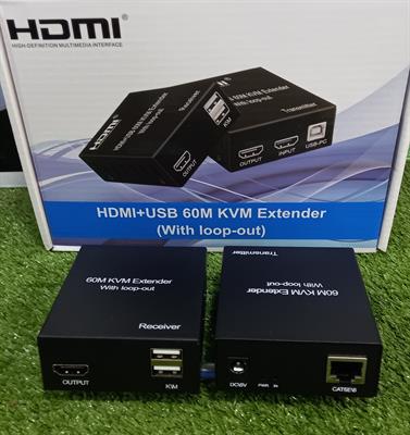 HDMI + USB KVM Extender 60-Meter with Loop Out