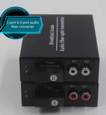 2 port audio fiber converter